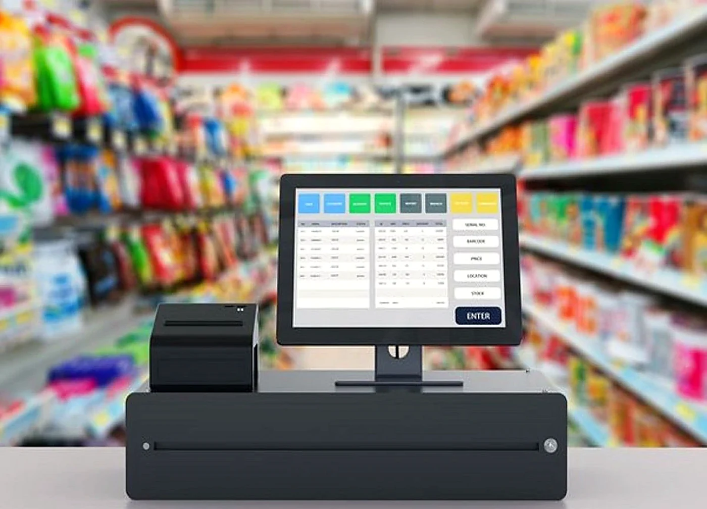 Touch-screen POS terminal